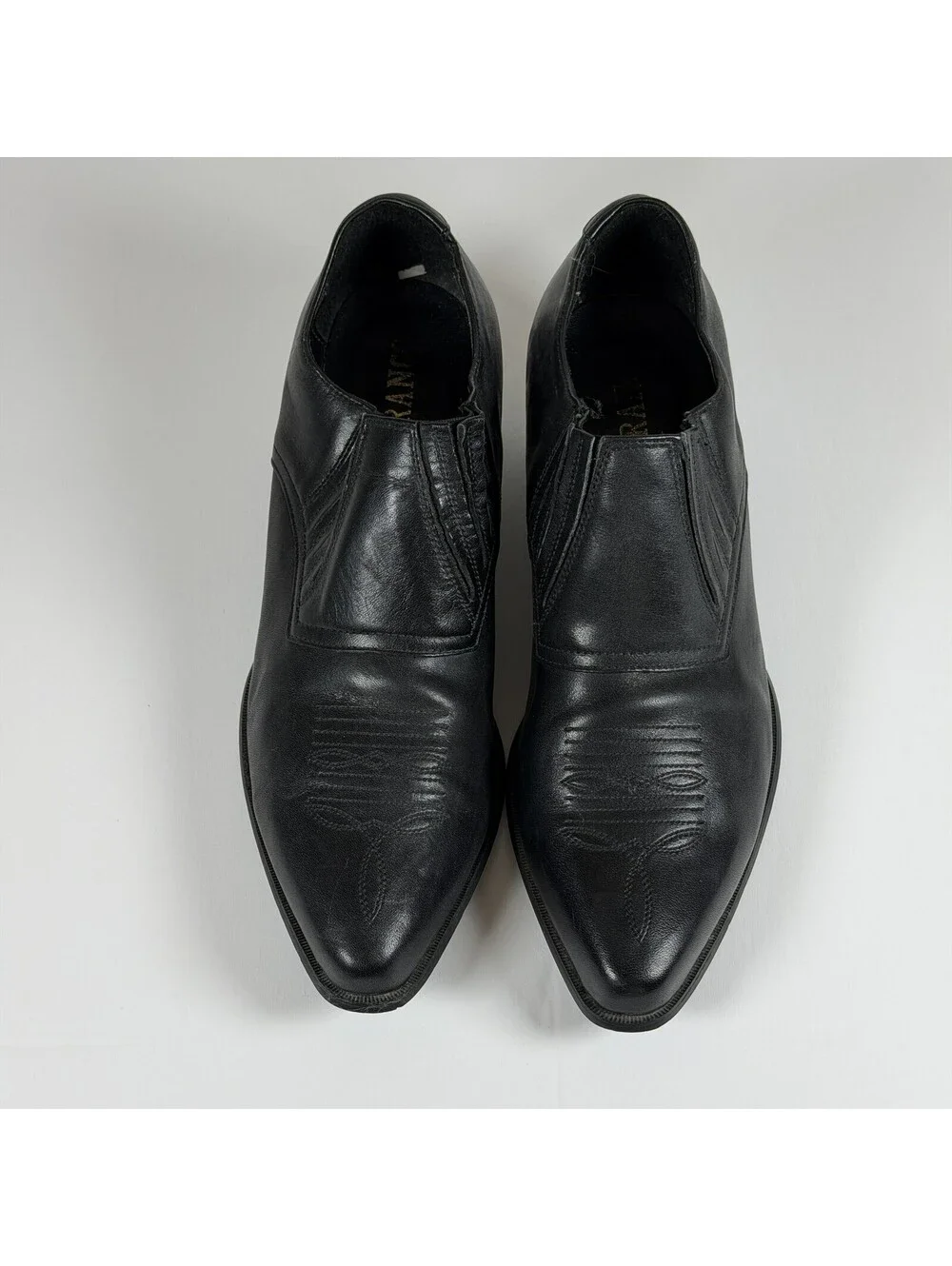 Durango RD3520 Men's Black Leather Western Slip-On Boots Size 10M S-2